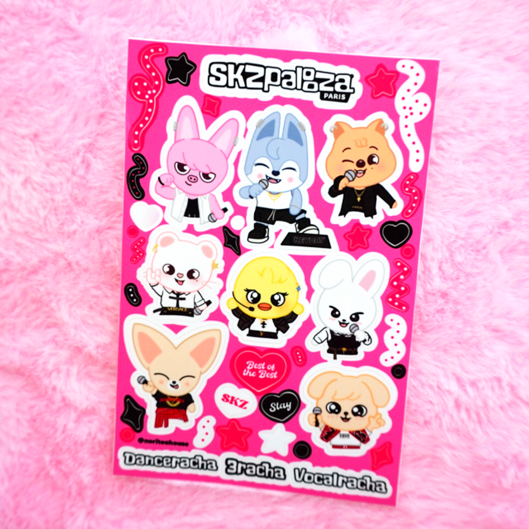 Stray Kids Lollapalooza SKZPalooza Sticker Sheet – Nori Teahouse