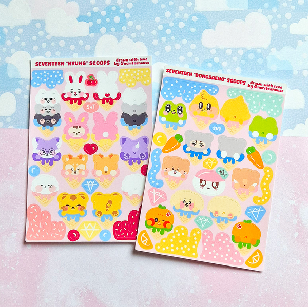 Seventeen Sticker Sheets