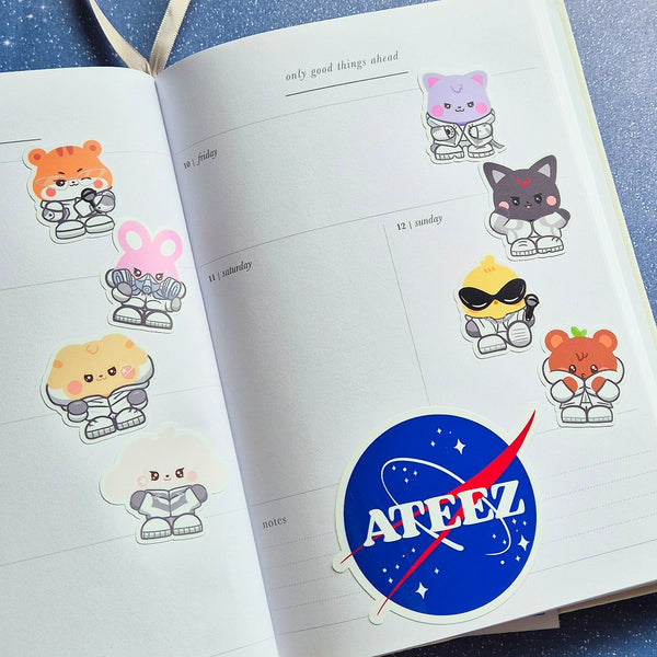 Ateez Aniteez NASA Sticker Sheet + Sticker
